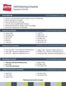 2025 Meeting Schedule (Updated 331)